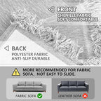 MEETSKY Couch Cover Sectional L Shape Sofa Covers Protector Sofa Throw Cover Washable Sectional Sofa Slipcovers, Thick Soft Fabric Chenille Modern Style for Living Room, 91" x 118", Light Gray