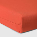 WestinTrends Solace Outdoor Patio Kitchen Dining Chair Square Seat Cushions Set of 4, 20 x 18, Orange