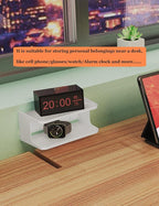 Bedside Shelf Accessories Organizer for Bedroom Bedside Wall Organizer Universal Bedside Shelf Wall Mount for Glasses/Remote/Earphone/Cell Phone and More (White)