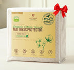 Deluxe Cooling Waterproof Organic Mattress Protector King - Organic Cotton Percale Breathable Mattress Pad Cover - Naturally Cool for Hot Sleepers – Soft Natural Comfort