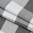 3 Pc Cotton Classic Country Farmhouse Kitchen Window Curtain Grommet Top -Grey & White Buffalo Check Tier & Valance Set, 54" x 18" / 32" x 24"