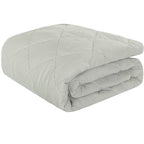 NTBAY Down Alternative Oversized Toddler Comforter, Super Soft and Warm Solid Color Baby Crib Quilted Blanket, 43x60 inches, Light Grey