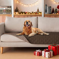 gogobunny 100% Double-Sided Waterproof Dog Bed Cover Pet Blanket Sofa Couch Furniture Protector for Puppy Large Dog Cat, Reversible (30x70 Inch (Pack of 1), Dark Chocolate/Light Chocolate)