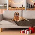 gogobunny 100% Double-Sided Waterproof Dog Bed Cover Pet Blanket Sofa Couch Furniture Protector for Puppy Large Dog Cat, Reversible (30x70 Inch (Pack of 1), Dark Chocolate/Light Chocolate)