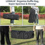 42 Inch Large Duffle Bag for Travel - 116L Extra Large Heavy Duty Duffel Bag with 2 Sides Handles, Sport Equipment Storage Bag for Camping-Black