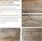 HOKYHOKY Reclaimed Solid Wood Bench-43.3" Farmhouse Entryway Bench with Storage Shelf, Narrow Rustic Bench for Hallway, Kitchen, Bedroom, Dining
