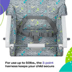 Cosco Kids Highchair for Baby, Simple Foldable High Chair, Convenient, Lightweight, and Compact Design, Elephant Puzzle