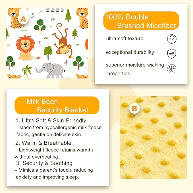 Viviland Toddler Nap Mat with Pillow and Minky Dot Blanket, Rolled Sleeping Mat/Slumber Bag for Girls Boys, Kids Nap Mat for Preschool, Daycare, Kindergarten, Travel Camping - Zoo Animal