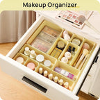 Vtopmart 25 PCS Plastic Drawer Organizers Set, 4-Size Versatile Bathroom and Vanity Drawer Organizer Trays, Storage Bins for Makeup, Bedroom, Kitchen Gadgets Utensils and Office