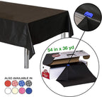 Neatiffy Disposable Plastic Table Cloth Roll | 54 in x 108 Ft Waterproof Tablecloth | Table Cover for Rectangle, Square, Round Oval Tables | Picnic, Party, Banquet, Birthdays, Weddings - Black