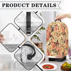 Retro Roses Butterflies Blender Cover Kitchen Coffee Maker Cover Dust Protection Romantic Home Decor for Blender Food Processor juicer Easy to Install Kitchen Appliance Cloth Cover