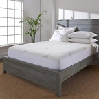 Twin Mattress Protector by PURE BAMBOO, Waterproof - Viscose Derived from Bamboo, Breathable, Noiseless Mattress Cover Protects Against Moisture, Spills, Stains (Twin)