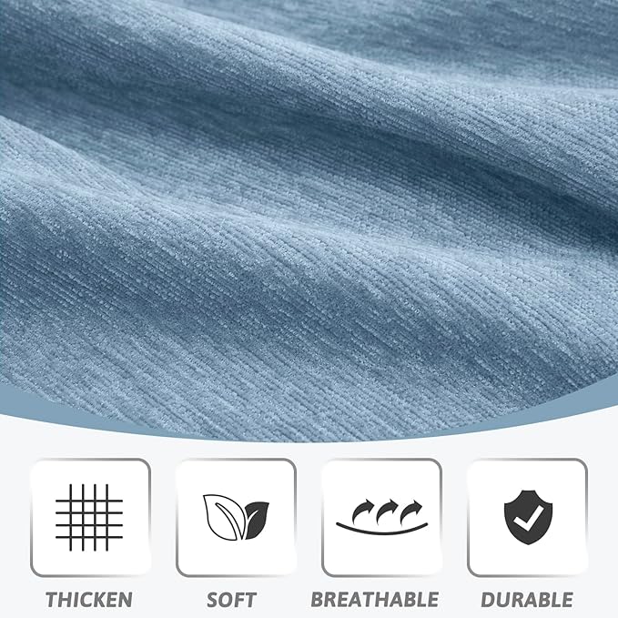 MEETSKY Oversized Chair Sofa Slipcover Washable Loveseat Couch Cover for Sofa, Furniture Protector Cover Use Thick Soft Fabric Soft Throws Cover for Dogs, Pets, 71" x 102", Blue