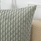 Kevin Textile 20x54 Inch Long Body Lumbar 1 Pack Boho Decorative Throw Pillow Cover Soft Striped Corduroy Rectangle Cushion Case Farmhouse Accent for Living Room Couch Sofa Bed, Greyish Green