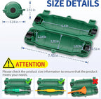 6 Pack Outdoor Extension Cord Safety Cover with Waterproof Seal IP54 Water-Resistant, Weatherproof Electrical Connection Box with 2 Latches, Plug, Socket, Holiday Decoration Light,Green