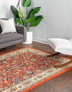 Rugs.com Yasmin Collection Rug – 2' x 3' Terracotta Medium Rug Perfect for Entryways, Kitchens, Breakfast Nooks, Accent Pieces