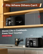 CARTMAN 4QT Small Portable Air Fryer, Ultra-Flat Mini Air Fryer 4 Quart