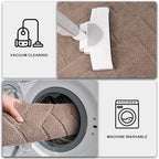 PURRUGS Dirt Trapper Door Mat 32" x 47", Non-Slip Machine Washable Entry Rug, Shoe Scraper, Dog Doormat, Super Absorbent Welcome Mat for Front & Back Door, Muddy Wet Shoes & Paws, Grayish Brown