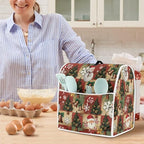 Christmas Stand Mixer Cover 6-8Qt Retro Mixer Cover Washable Anti-Stain Appliance Covers for Kitchen Counter Mixer Parts & Accessories Christmas Decor Gift for Friends