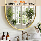 TRAHOME Oval Bathroom Mirror, 2 Pack 20"x30" Gold Vanity Mirror for Over Sink, Bedroom, Living Room, Entryway, Modern Mounted Metal Frame Wall Mirror