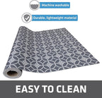 Drymate Premium XL Under Sink Mat, Waterproof Cabinet Protection Mats for Kitchen & Bathroom, Absorbent Shelf Liners, Slip-Resistant, Non-Adhesive, Machine Washable (USA Made)(24”x59”)(Indigo Grey)