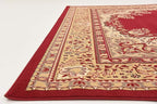 Unique Loom Reza Collection Traditional Persian Style Area Rug, 9 x 12 ft, Burgundy/Ivory