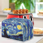 ZFRXIGN Starry Night Toaster Cover 4 Slice Small Appliance Covers Toaster Bag Dust Cover with Top Handle Cute Toaster Oven Cover Washable Blue