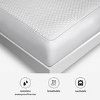 Bedgear Ver-Tex Cooling Twin Mattress Protector - Waterproof and Instant Cooling Mattress Cover for Bed - Deep Pockets and Adjustable Base Friendly - Hypoallergenic