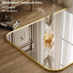 Full Length Mirror 71"x26" Arched Floor Standing Large Mirrors Full Body Mirror with Stand - with Aluminum Frame for Bedroom Living Room, Gold
