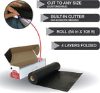 Neatiffy Disposable Plastic Table Cloth Roll | 54 in x 108 Ft Waterproof Tablecloth | Table Cover for Rectangle, Square, Round Oval Tables | Picnic, Party, Banquet, Birthdays, Weddings - Black