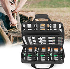 samdew Knife Display Bag for 74+ Pocket Knives, Butterfly Knife Storage Case with 3 Different Size Slots, Folding Knife Organizer Holder, Knife Collection Box with Hard PE Board, Soft Bag Only
