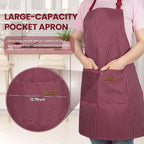 Serrenf 2 Pack Apron, Cooking Kitchen Aprons, Adjustable Bib Apron with 2 Pockets for Men Women Chef Apron