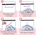 Mr. Pen- Space Saving Hangers, 8 pcs, 360° Rotating Hooks, Magic Cascading Hanger Organizer with 5 Enclosed Slots, Closet Organizers and Storage for Clothes, College Dorm Room Essentials