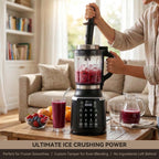Glass Blenders for Kitchen with Tamper, Blender for Smoothies, Professional Blenders 1500W Motor, 9 Adjustable Speeds, 14 Preset Programs, High-Speed Heating Blender for Nut Milk, Soups, Sauces & More