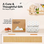 Pack and Play Sheets Fitted - 2-Pack Mini Crib Sheets for Pack N Play Mattress 38x26, Soft & Cozy, Neutral Toddler Playard Bedding, Snug Fitted Mini Baby Crib Mattress Cover Boy, Girl (Cosmo)
