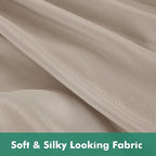 Biscaynebay Wrap Around Bed Skirts with Split Corners for Queen Beds 18" Drop, Light Camel Adjustable Elastic Dust Ruffles Easy Fit Wrinkle Resistant Silky Luxurious Fabric Machine Washable