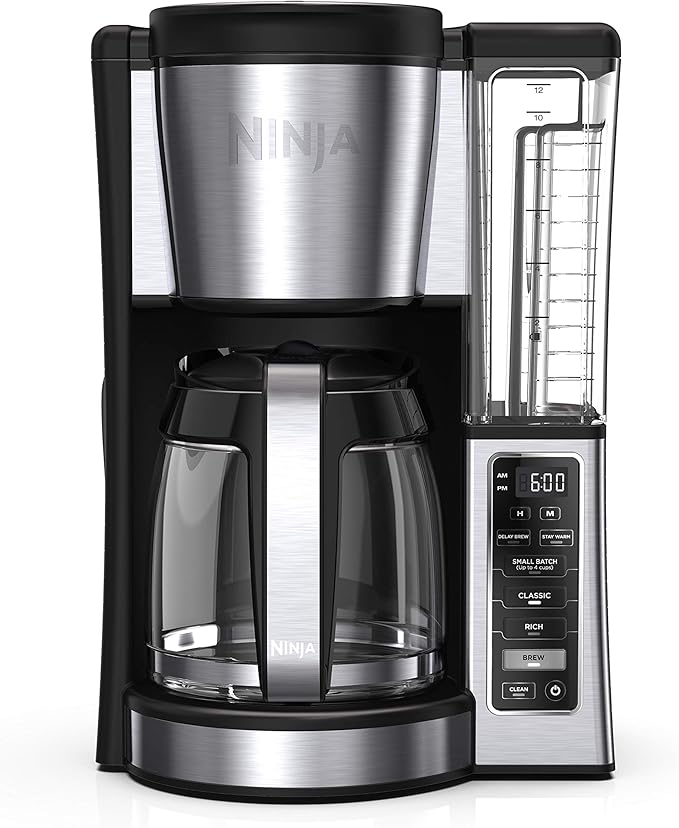Ninja (Refurbished) 12-Cup Programmable Brewer CE251 Coffee Maker, 60 oz, Black/Stainless Steel (Renewed)