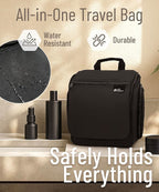 D&D Wanderlust D&D Hanging Travel Toiletry Bag for Men and Women – Cosmetics, Makeup and Toiletries Organizer Kit with 10 Compartments