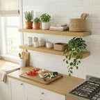 Dreamland Floating Shelves for Wall, 2 Pack Rustic Wooden Wall Shelves
