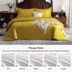 NTBAY King Comforter Set with Sheets, 7 Pieces Soft and Breathable King Bedding Set, Bed in a Bag, Down Alternative Comforter Set Solid Color All Season, King Bedding Set, Yellow