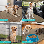 OLANLY Dog Door Mat for Muddy Paws 70x35, Absorbs Moisture and Dirt, Absorbent Non-Slip Washable Doormat, Quick Dry Chenille Mud Mat for Dogs, Entry Indoor Entryway Carpet for Inside Floor, Tan
