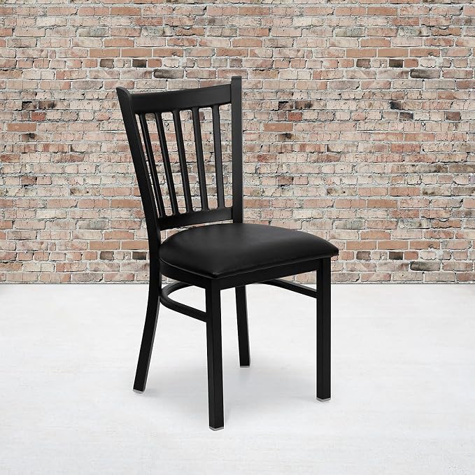 Flash Furniture Hercules Series Vertical Back Metal Restaurant Chairs,