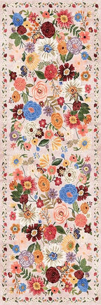 Rug for Hallways Kitchen Rug 2'6" x 14', Non Slip Washable Rugs with Rubber Backing Soft Floral Carpet Runner for Hallways, Kitchen, Laundry, Bedroom, Bathroom, Beige Garden