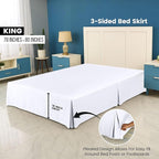 Utopia Bedding King Bed Skirt - Soft Quadruple Pleated Ruffle - Easy Fit with 16 Inch Tailored Drop - Hotel Quality, Shrinkage and Fade Resistant (King, White)