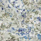 The HomeCentric King/Queen/Twin Blue Decorative Bed Runner CA King 86"x18" Bed Runner with Two Pillow Cover, Quilted Bed Scarf on Cotton Fabric - Garden Grace