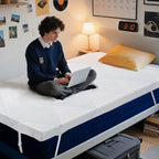 3 Inch Twin Size Gel Memory Foam Mattress Topper for College Dorm Bed High Density Cooling Pad Pressure Relief Bed Topper with Removable & Washable Cover