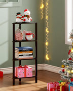TUTOTAK Corner Shelf, 4-Tier Corner Bookshelf