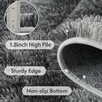 9x12 Ft Extra Large Shag Rugs for Living Room, Ultra Soft Fluffy Furry Area Rugs for Bedroom Indoor Floor, Aesthetic Carpet for Kids Home Decor (Grey)