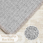 Vintage Living Room Area Rug - 6x9 Large Machine Washable Boho Moroccan Rug Distressed Farmhouse Rugs for Bedroom - Soft Non-Slip Indoor Carpet for Dining Room Office Nursery(Boho Beige, 6'x9')