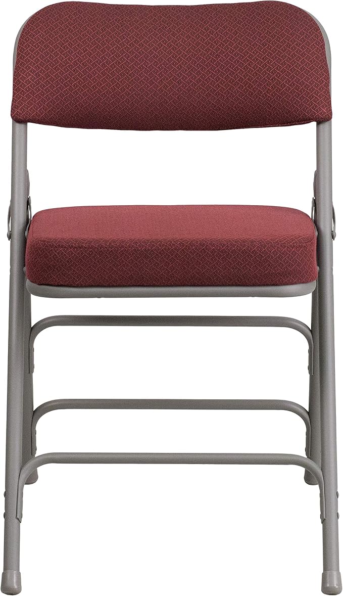 Flash Furniture 2 Pack HERCULES Series Premium Curved Triple Braced & Double
